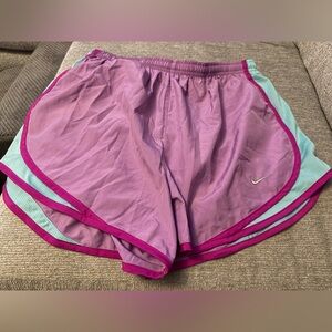 Nike Women's Purple and Aqua Athletic Shorts L